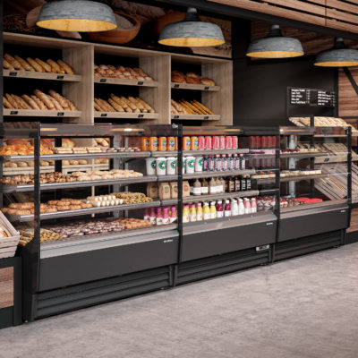 PASTRY AND GELATO COUNTER DISPLAY CASES